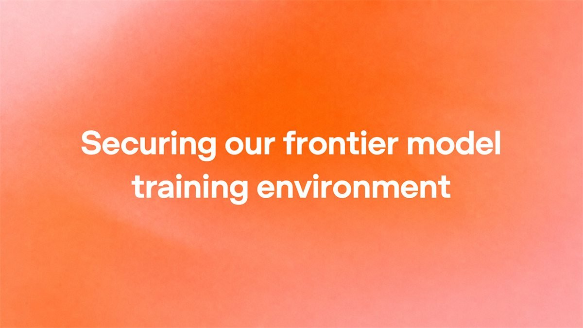 Arte laranja com o título em inglês do post da OpenAI sobre a segurança do ambiente de treino